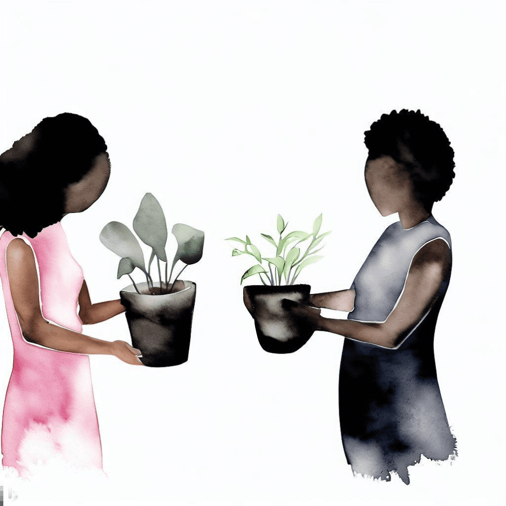 Women with plants